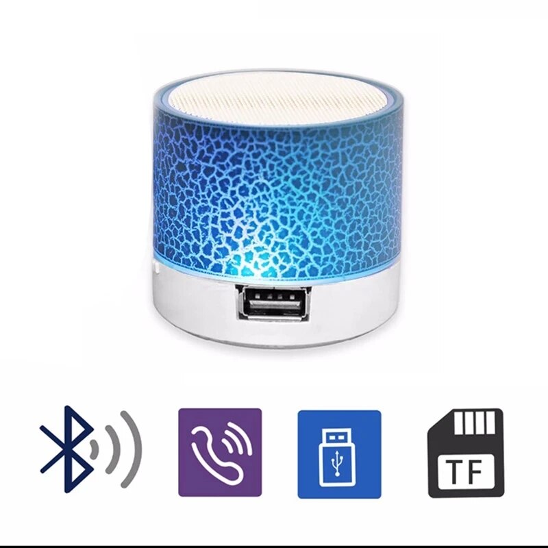 Mini haut-parleur Bluetooth avec LED colorées